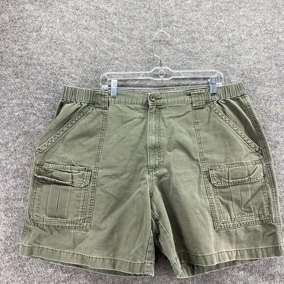 Savane Cargo Shorts Men 42 Gray High Rise Flat Front Cotton Pockets Regular Fit - Picture 3 of 10